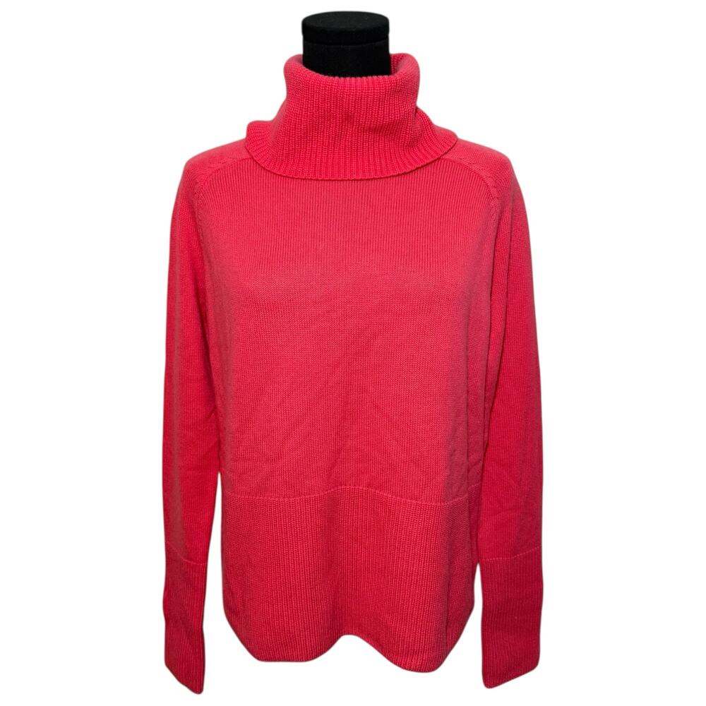 Athleta Alpine Turtleneck Sweater Merino Wool Cashmere Blend Knit Pink Size XXS
